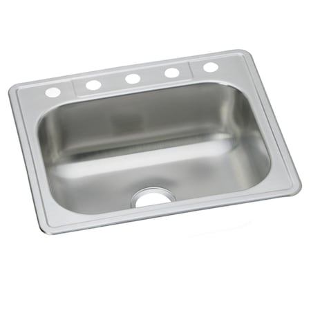 Elkay Dayton Stainless Steel 25 X 22 X 8-1/16 Single Bowl Top Mount Sink DSEW40125225